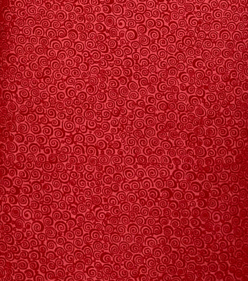 Red Curly Q Fabric, Item No. 20233