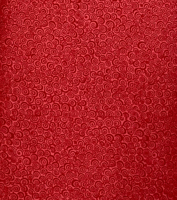 Red Curly Q Fabric, Item No. 20233