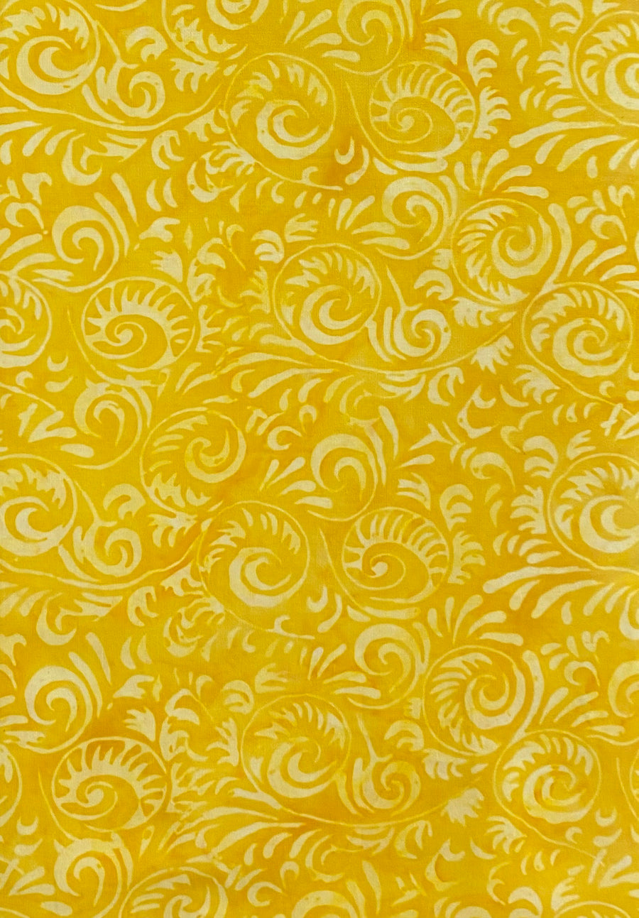 Yellow Batik Fabric, Item No. 21248