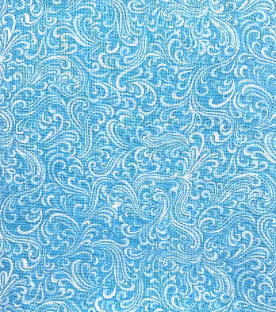 Blue Swirl Fabric, Item No. 18046