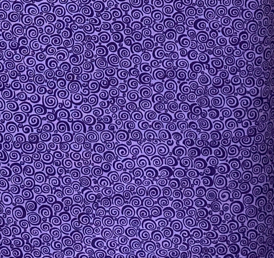 Purple Curly Q Fabric, Item No. 20237