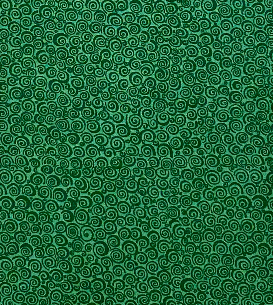 Hunter Green Swirl Fabric, Item No. 20228