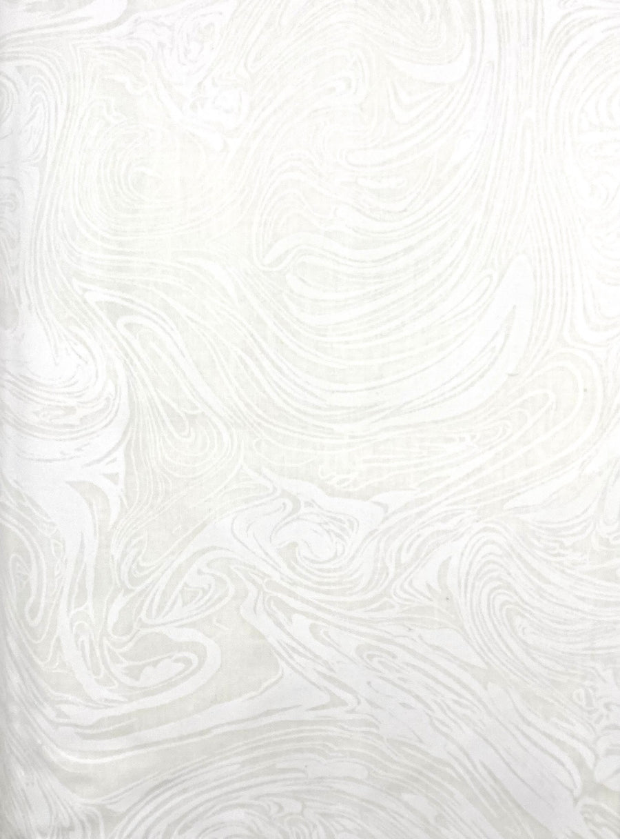 White on White Swirl Fabric, Item No. 18266