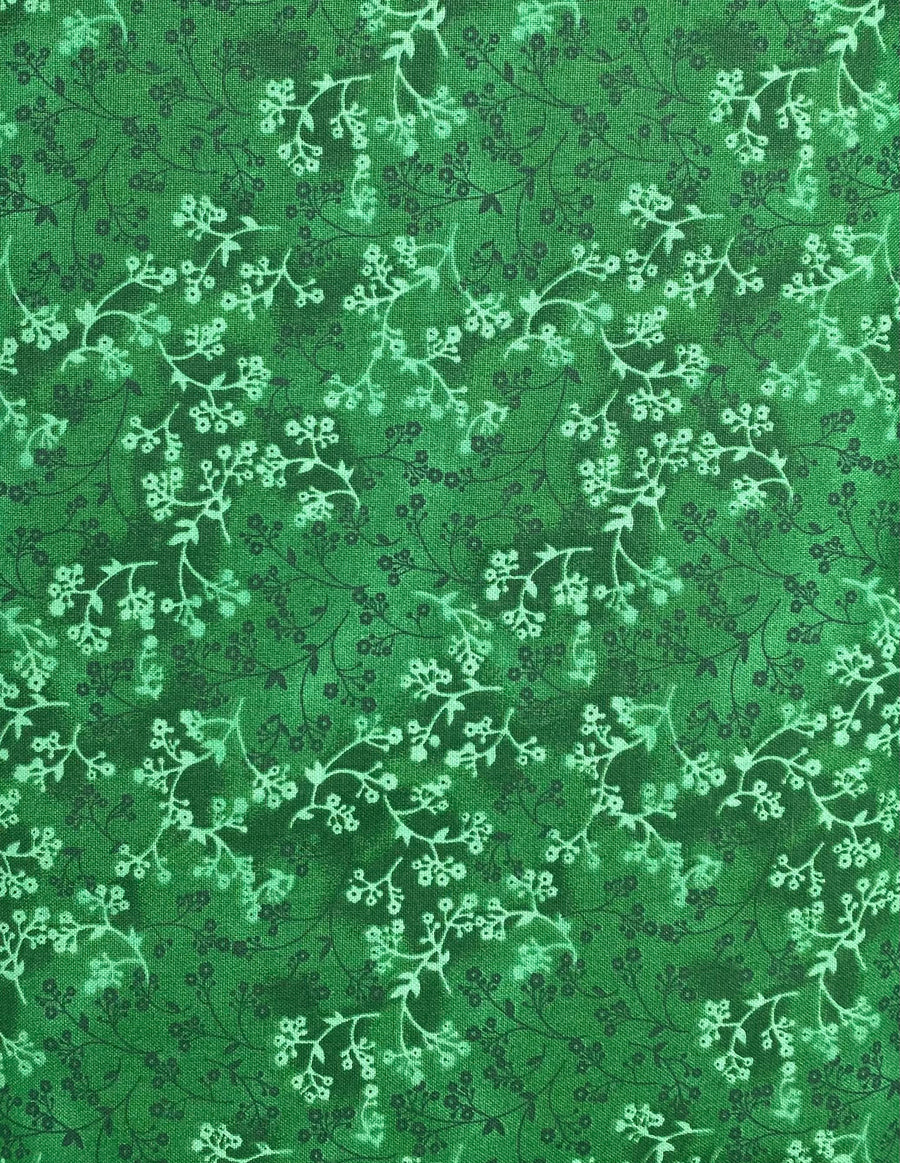 Green Floral Fabric, Item No. 18092