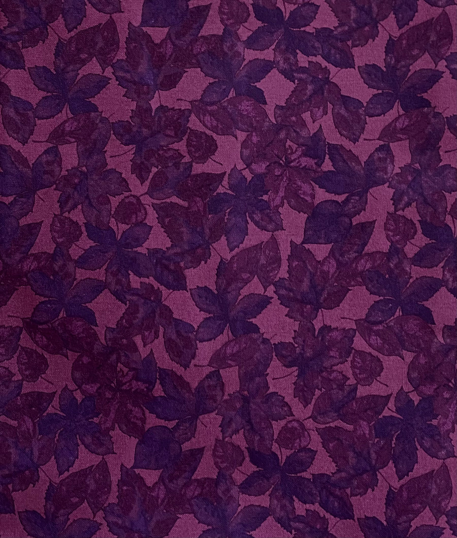 Purple Leaves Fabric, Item No. 22268
