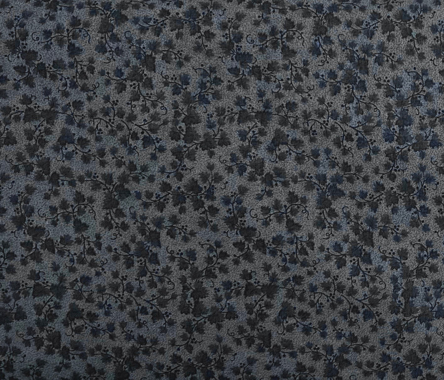 Dark Gray Floral Fabric, Item No. 20236