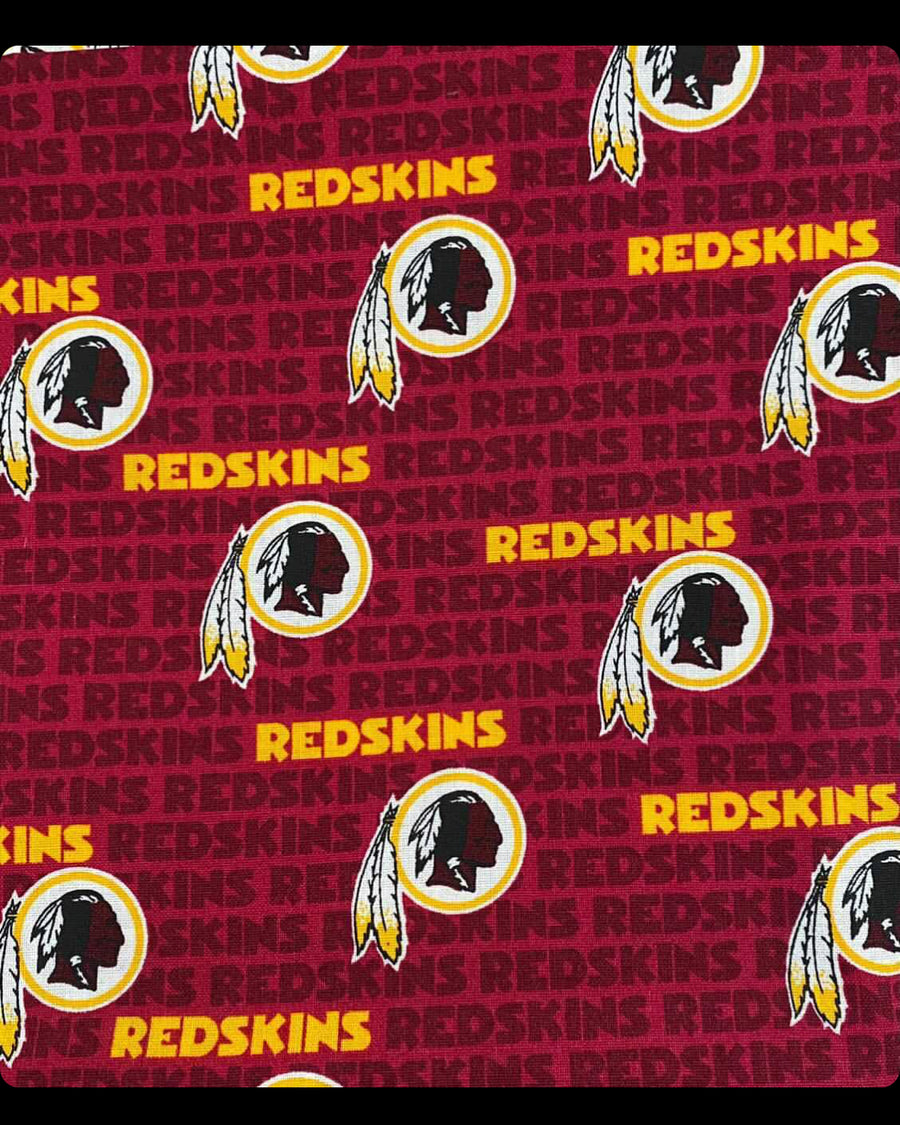 Red Skins Fabric Remnant