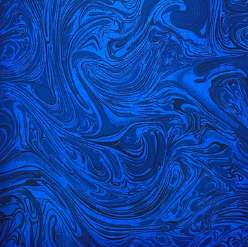 Royal Blue Swirl Fabric, Item No. 18098
