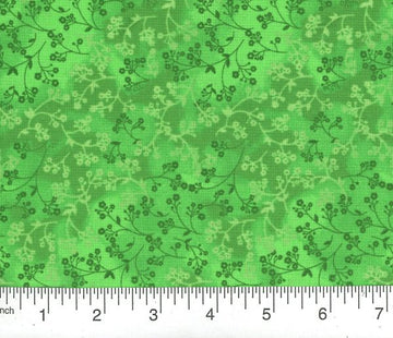 Kelley Green Floral Fabric, Item No. 20114